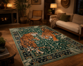 Tapis orné de tigres